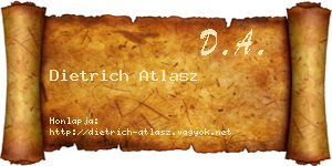 Dietrich Atlasz névjegykártya